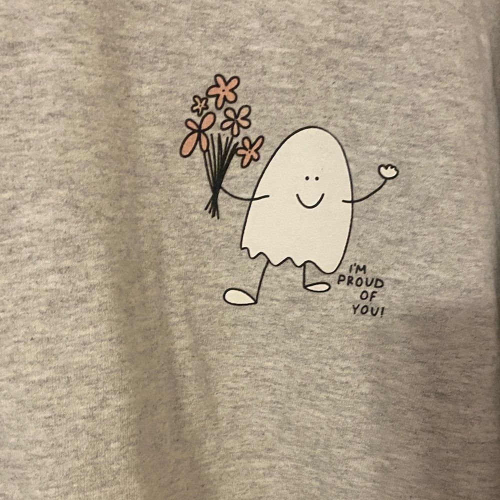 Gray Ghost Graphic Women's Crewneck Pullover - Picture 3 of 16